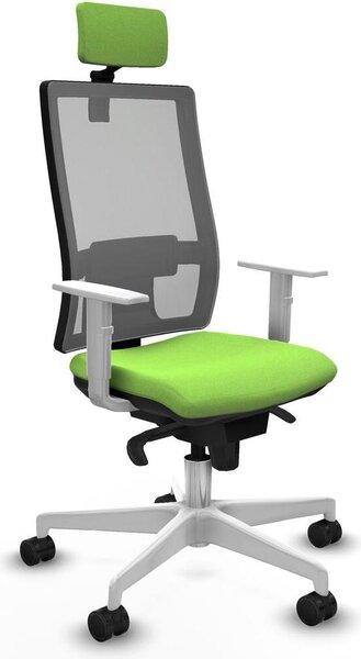 Sedia da ufficio con poggiatesta, modello Horna Piqueras y Crespo 4B026N2, colore pistacchio