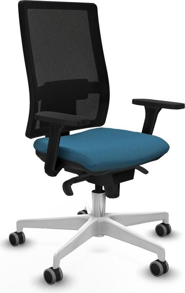 Sedia da ufficio Piqueras y Crespo modello 3D026G0, colore verde petrolio