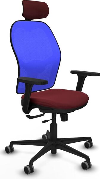 Sedia da ufficio con poggiatesta Jorquera Piqueras y Crespo 3D036G2 Rosso granato