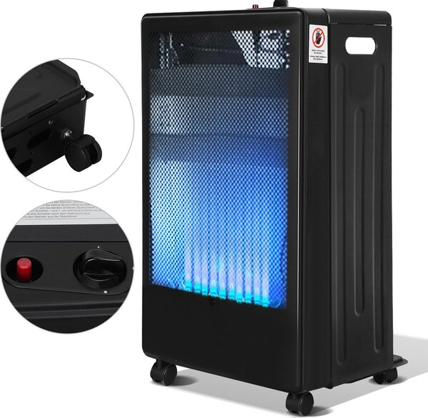 Stufa a gas pieghevole Peviasot, 3,8 kW, con sistema di sicurezza ODS, protezione anticaduta e dispositivo di sicurezza per la fiamma
