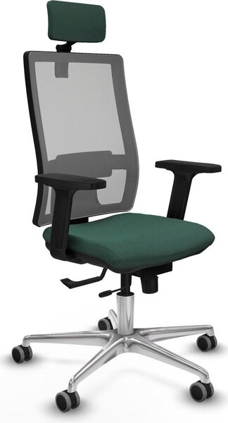 Sedia da ufficio con poggiatesta, modello Horna Traslack, marca Piqueras y Crespo, codice prodotto 2D086G2