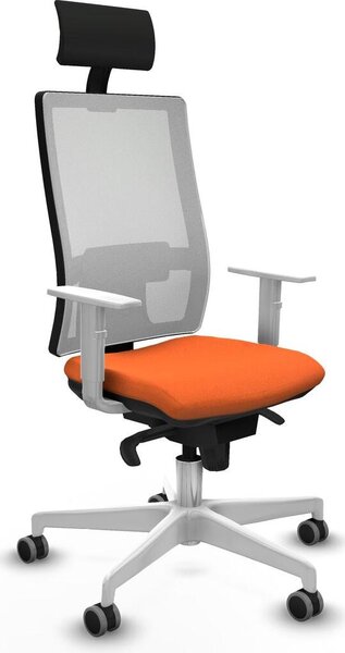 Sedia da ufficio Piqueras y Crespo, modello 4B026G1, colore arancione