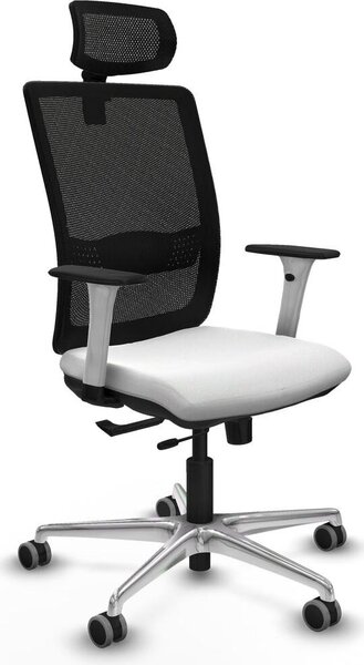 Sedia da ufficio Piqueras y Crespo, modello 1B086G2, colore bianco