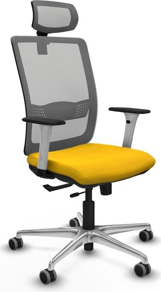 Sedia da ufficio Piqueras y Crespo, modello 1B086G2, colore giallo