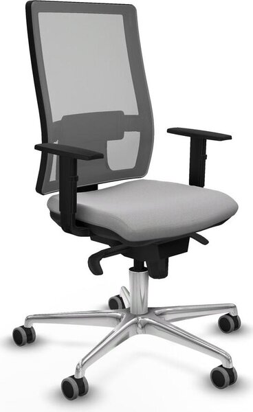 Sedia da ufficio Horna Piqueras y Crespo, modello 1D086G0, colore grigio chiaro
