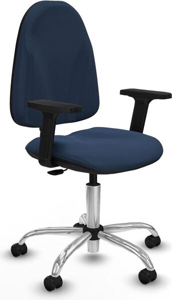 Sedia da ufficio Piqueras y Crespo, modello B2D05RF, colore blu navy