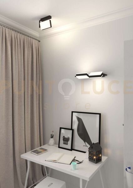 Kubi applique plafoniera piccola nero a led 3000-4000°k 19w 2160lm