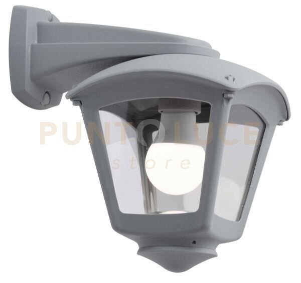 Lerici applique 1 luce grigio ip55 attacco e27