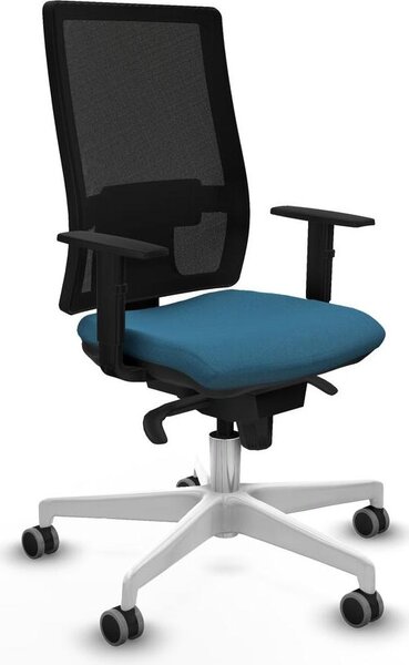 Sedia da ufficio Piqueras y Crespo, modello 1D026G0, colore verde petrolio