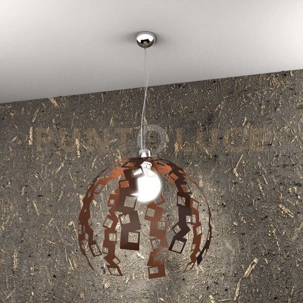 Lock sospensione 1 luce attacco e27 corten