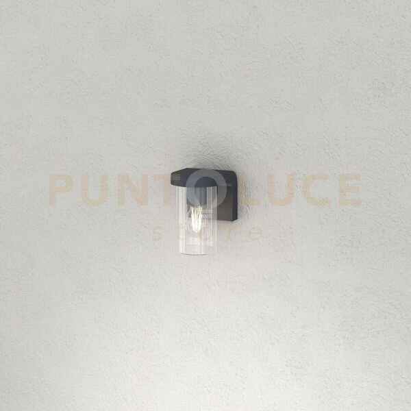 Lugano applique 1 luce attacco e27 grigio antracite ip54