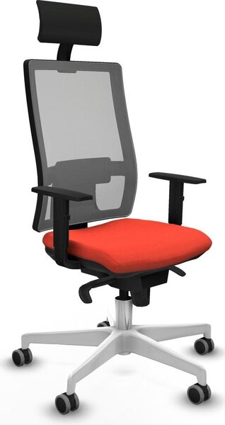 Sedia da ufficio Horna Piqueras y Crespo, modello 1D026G1, colore arancione scuro
