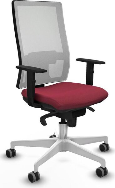Sedia da ufficio Horna Piqueras y Crespo, modello 1D026G0, colore granata