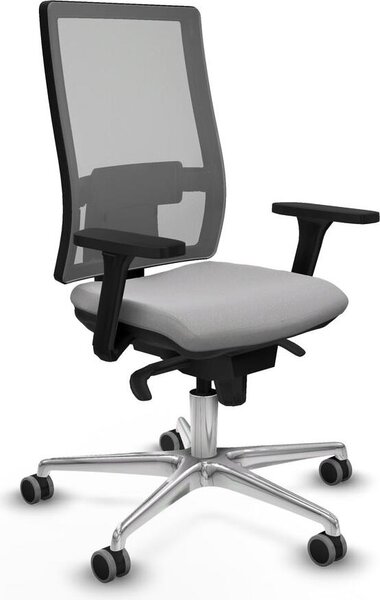 Sedia da ufficio Horna Piqueras y Crespo, modello 3D086G0, colore grigio chiaro