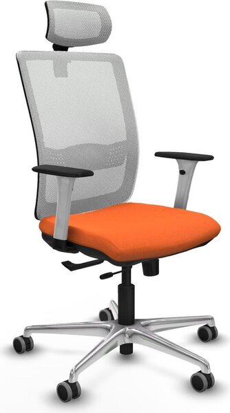 Sedia da ufficio Piqueras y Crespo, modello 1B086G2, colore arancione