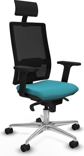 Sedia da ufficio Piqueras y Crespo 2D086N1, colore turchese