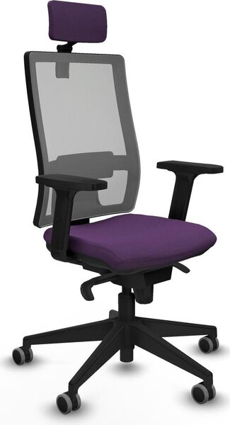 Sedia da ufficio Piqueras y Crespo, modello 2D066G2, colore lilla