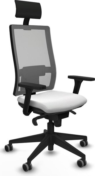 Sedia da ufficio Horna Piqueras y Crespo, modello 3D066G1, colore bianco