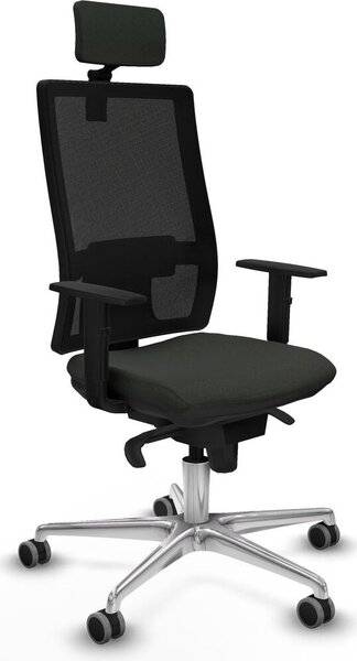 Sedia da ufficio con poggiatesta Piqueras y Crespo 1D086G2 Nero