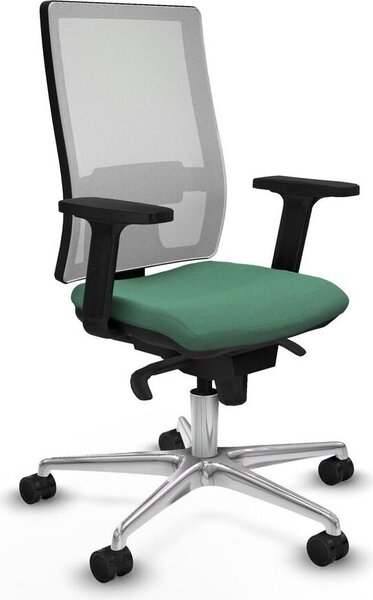 Sedia da ufficio Piqueras y Crespo, modello 2D086N0, colore verde smeraldo
