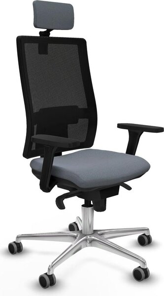 Sedia da ufficio Piqueras y Crespo, modello 3D086G2, colore grigio