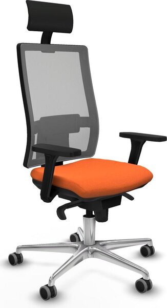 Sedia da ufficio Horna Piqueras y Crespo, modello 3D086G1, colore arancione