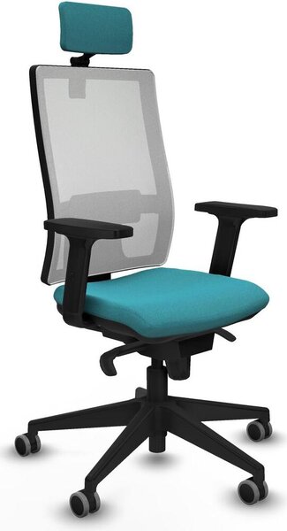 Sedia da ufficio Piqueras y Crespo 2D066G2, colore turchese