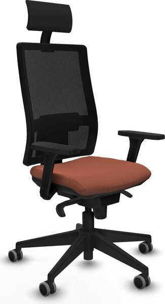 Sedia da ufficio Piqueras y Crespo, modello 3D066G1, colore marrone