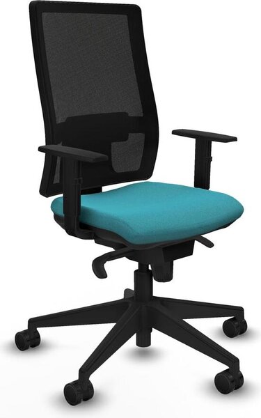 Sedia da ufficio Horna Piqueras y Crespo, modello 1D066N0, colore turchese