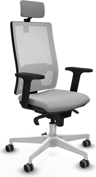 Sedia da ufficio Piqueras y Crespo 2D026G2, colore grigio chiaro