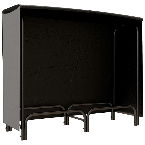 Outsunny Portalegna da Interno ed Esterno in Metallo con Telo Porta Legna e Copertura, 120x36x99 cm, Nero