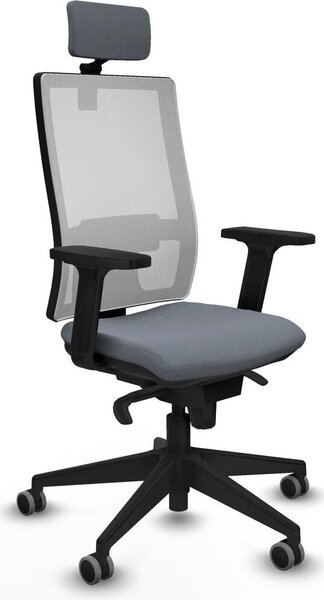 Sedia da ufficio Piqueras y Crespo, modello 2D066G2, colore grigio