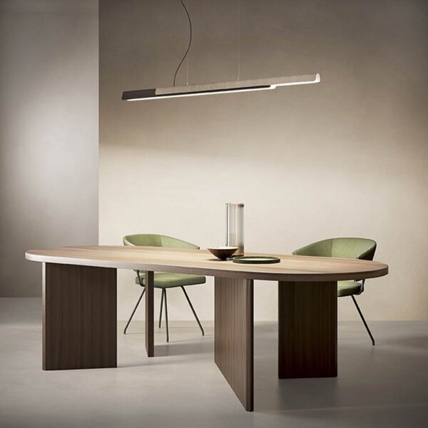 Lampada a sospensione kdln, Dala linear, dimmerabile, Grigio, Cucina, Metallo, Design