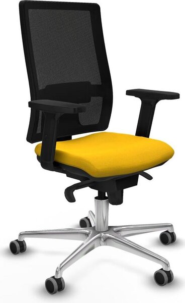 Sedia da ufficio Horna Piqueras y Crespo, modello 2D086G0, colore giallo
