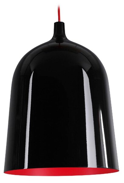 Lampada a sospensione Aluminor Bottle, Ø 28 cm, nero/rosso