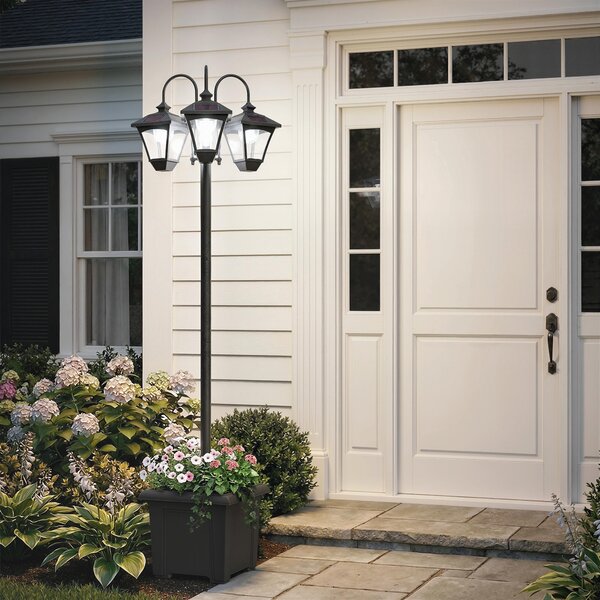 Outsunny Lampione da Giardino Solare 1.85 m in Acciaio Inox con Altezza Regolabile, IP44 Impermeabile | Aosom Italy