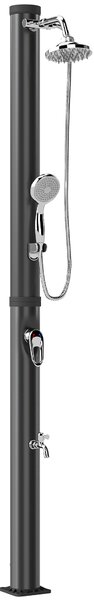 Outsunny Doccia Solare 20L, Protezione Antigelo Brevettata, Doccia da Giardino Nera | Aosom Italy