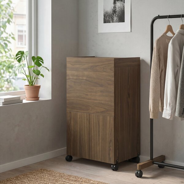 HOMCOM Armadio Asse da Stiro Pieghevole con Porta Ferro e Indumenti con Vano Aperto,154x55x87 cm, Marrone | Aosom Italy
