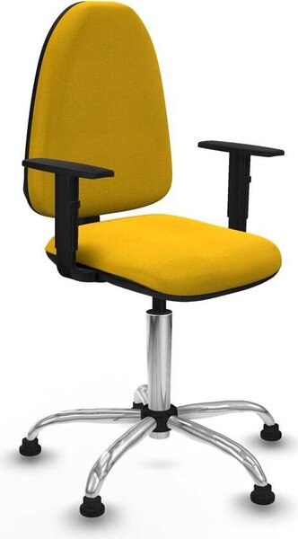 Sedia da ufficio Piqueras y Crespo modello B1D05RT, colore giallo