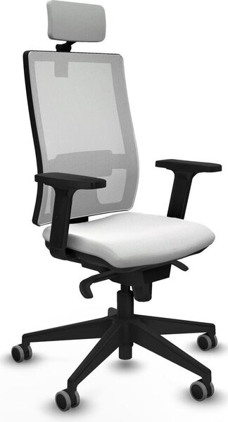 Sedia da ufficio Piqueras y Crespo modello 2D066G2, colore bianco