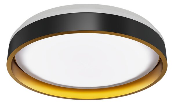Plafoniera LED Tonda 36W Ø39cm Bianco Variabile CCT Nera e Oro