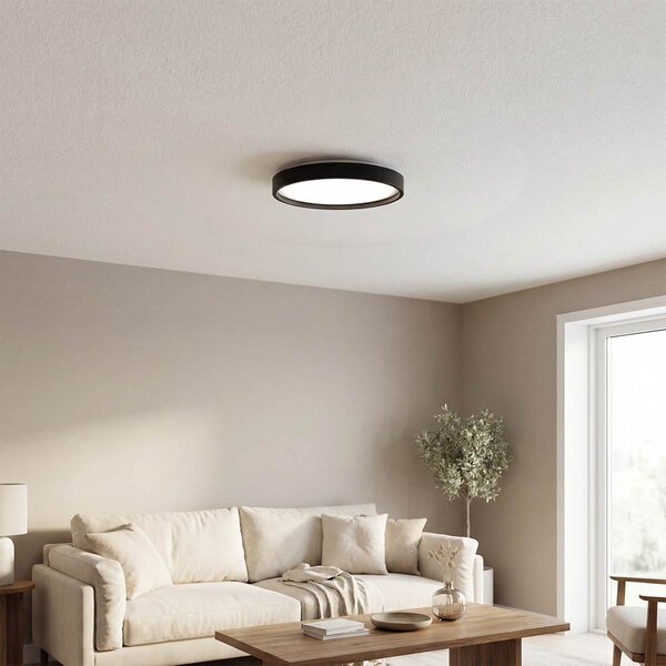 Plafoniera LED Tonda 36W Nera Ø40 cm Bianco Variabile CCT