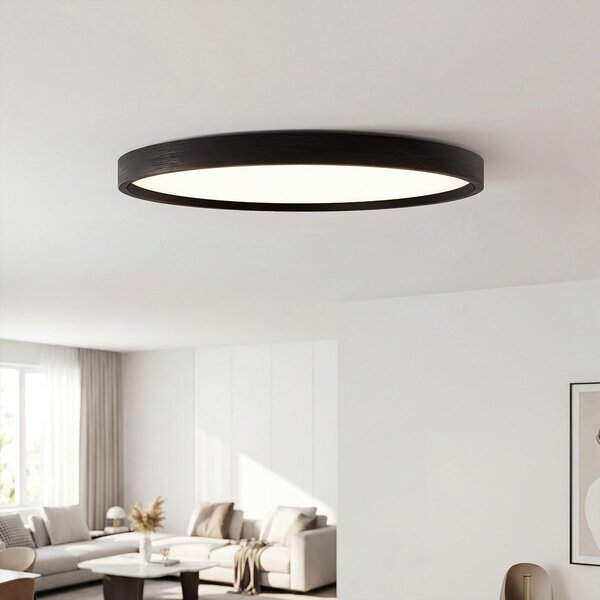 Plafoniera LED Tonda 60W Nera Ø50 cm Bianco Variabile CCT