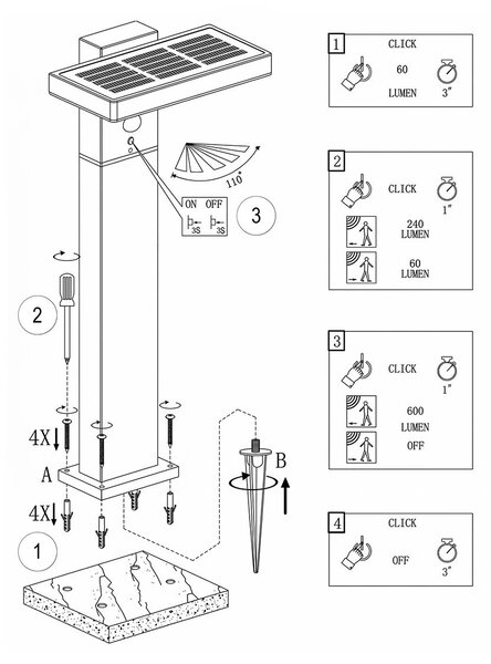 Applique Cilindrica Bidirezionale XL IP54 Con 2 basi E27 - Bianca
