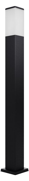Paletto da Giardino 100cm Quadrato acciaio INOX Nero IP54 IK06 base E27