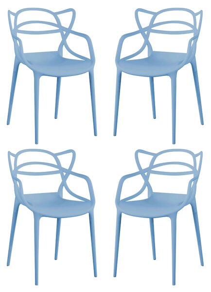 LALU - set di 4 sedie in plastica