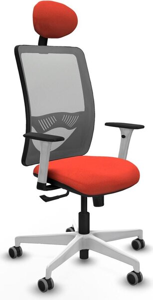 Sedia da ufficio con poggiatesta, modello Zulema Piqueras y Crespo, codice 1B026G1, colore arancione scuro