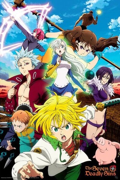 Posters, Stampe The Seven Deadly Sins S3 - Poster Meliodas Sins, (61 x 91.5 cm)