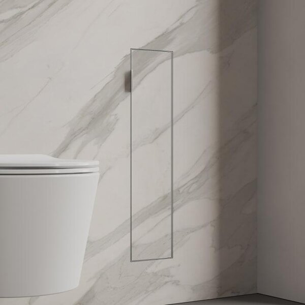 Modulo WC a incasso Kronenbach Cube Design, dimensioni 15,4 x 65,8 cm, apertura porta a destra
