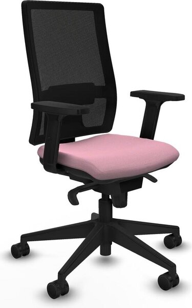 Sedia da ufficio Piqueras y Crespo modello 2D066N0, colore rosa